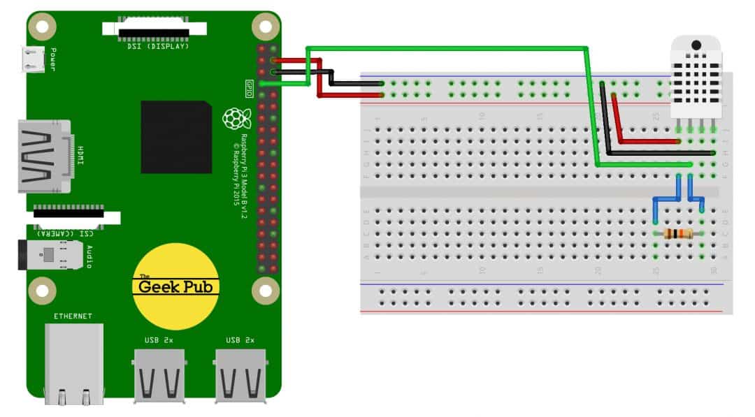 Using the DHT11 Temperature Sensor with the Raspberry Pi - The Geek Pub