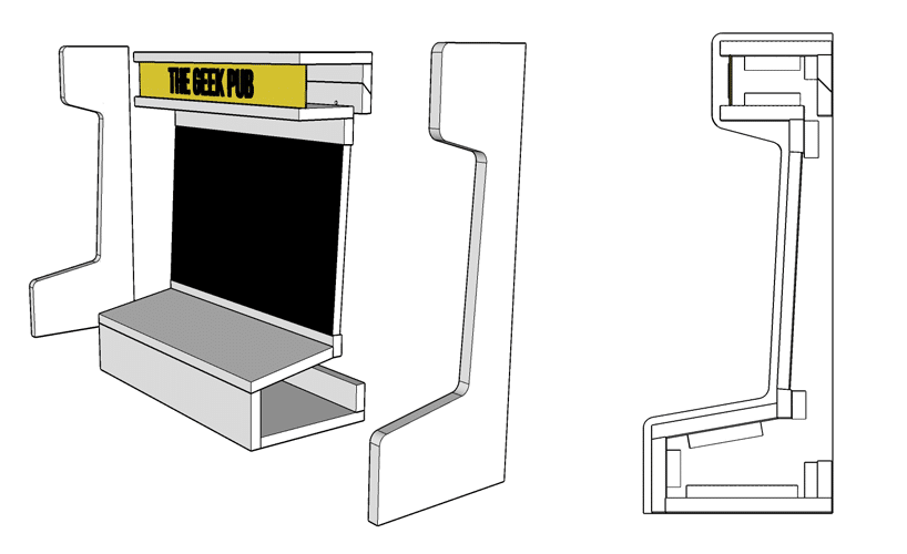 Wall Mount Arcade Cabinet Plans The Geek Pub