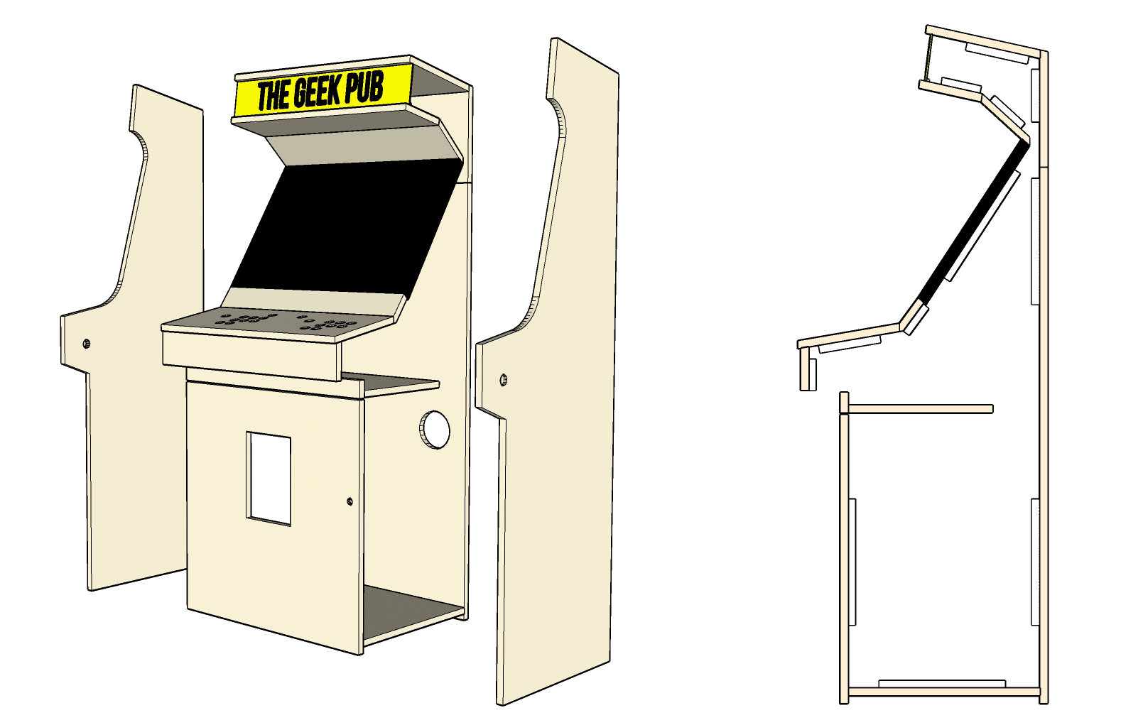 Arcade Cabinet Plans The Geek Pub