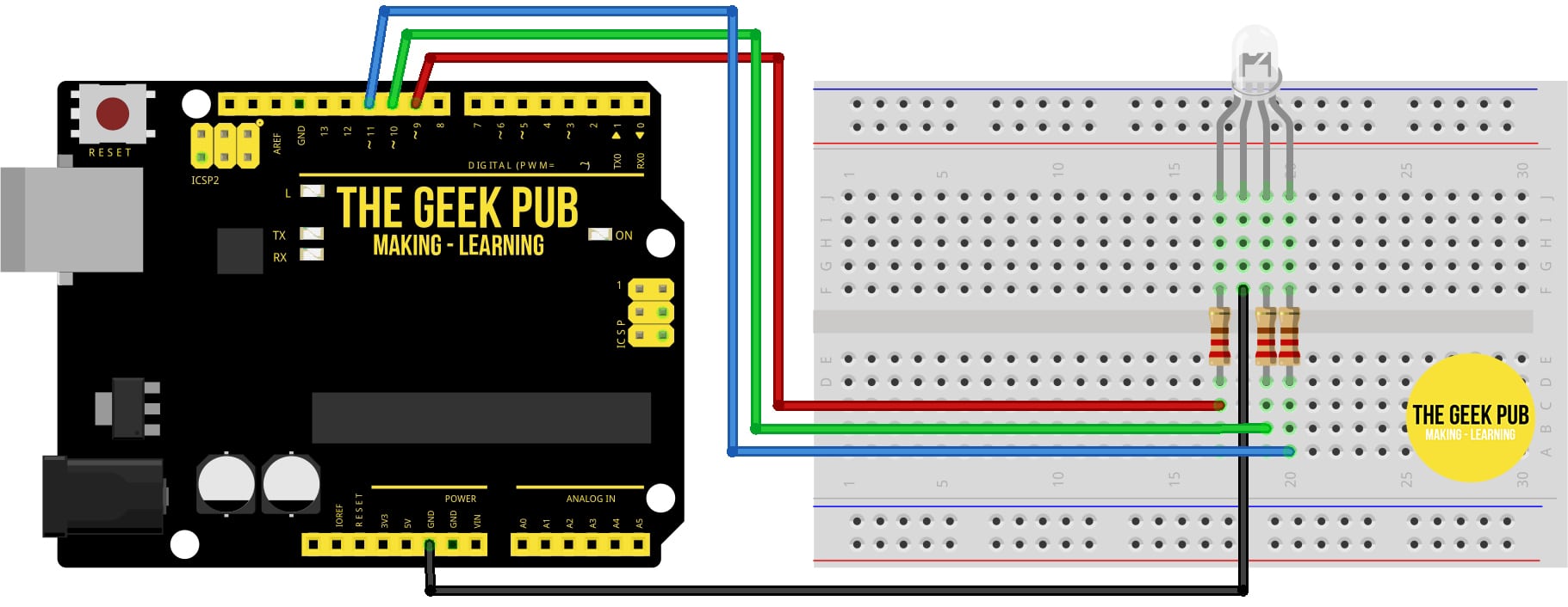 Arduino Rgb Led Tutorial The Geek Pub